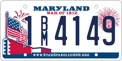 MD license plate 1BM4149