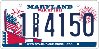 MD license plate 1BM4150