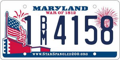 MD license plate 1BM4158