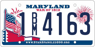 MD license plate 1BM4163