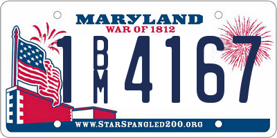 MD license plate 1BM4167