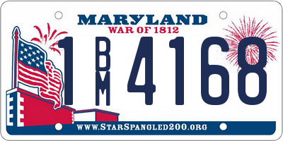 MD license plate 1BM4168