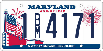 MD license plate 1BM4171