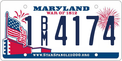 MD license plate 1BM4174