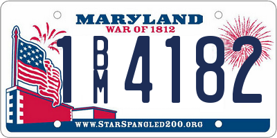 MD license plate 1BM4182