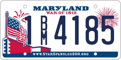 MD license plate 1BM4185