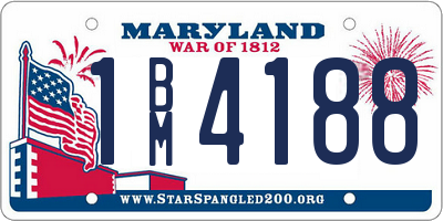 MD license plate 1BM4188