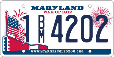 MD license plate 1BM4202