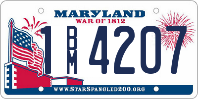 MD license plate 1BM4207