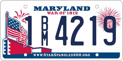 MD license plate 1BM4219