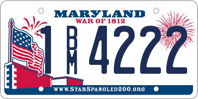 MD license plate 1BM4222