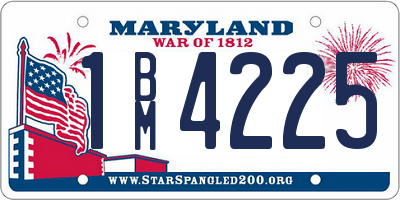 MD license plate 1BM4225