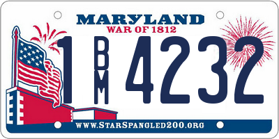 MD license plate 1BM4232