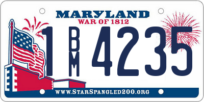 MD license plate 1BM4235