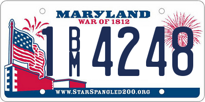 MD license plate 1BM4248