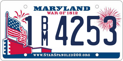 MD license plate 1BM4253