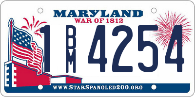 MD license plate 1BM4254