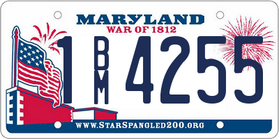 MD license plate 1BM4255