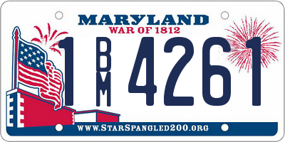 MD license plate 1BM4261