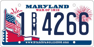 MD license plate 1BM4266