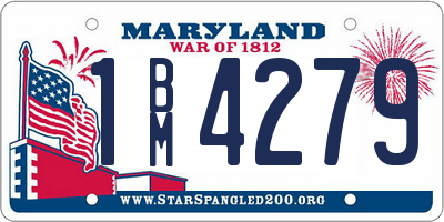 MD license plate 1BM4279