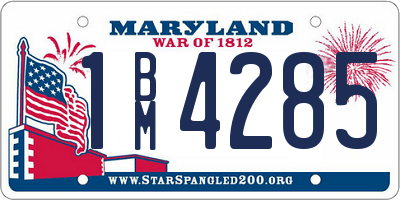 MD license plate 1BM4285