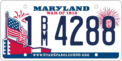 MD license plate 1BM4288