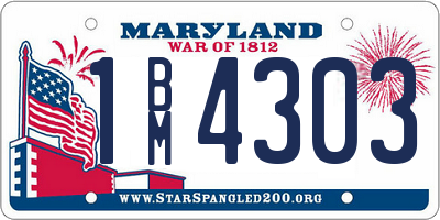 MD license plate 1BM4303