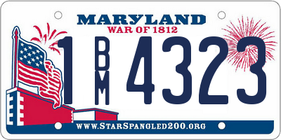 MD license plate 1BM4323