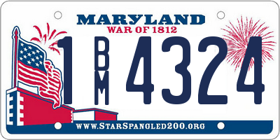 MD license plate 1BM4324