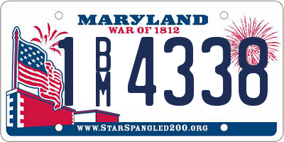 MD license plate 1BM4338