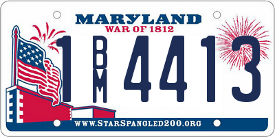 MD license plate 1BM4413