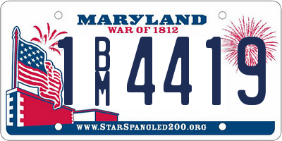 MD license plate 1BM4419