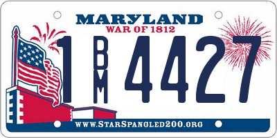 MD license plate 1BM4427