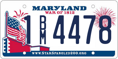 MD license plate 1BM4478