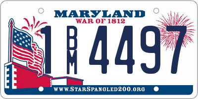 MD license plate 1BM4497