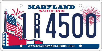 MD license plate 1BM4500