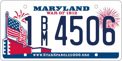 MD license plate 1BM4506