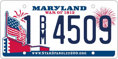 MD license plate 1BM4509