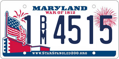 MD license plate 1BM4515