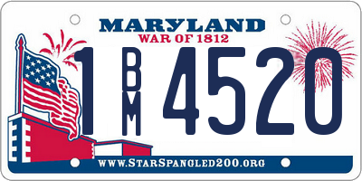 MD license plate 1BM4520