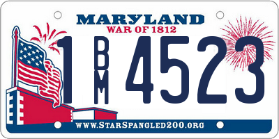 MD license plate 1BM4523