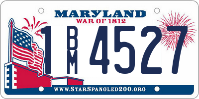 MD license plate 1BM4527