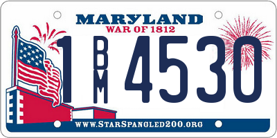 MD license plate 1BM4530