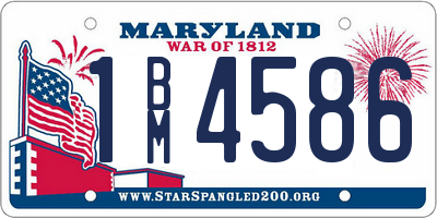MD license plate 1BM4586