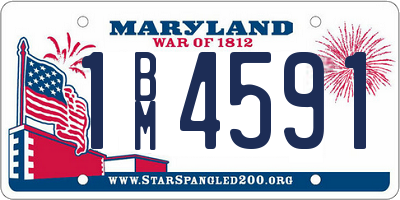 MD license plate 1BM4591
