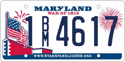 MD license plate 1BM4617