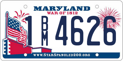 MD license plate 1BM4626