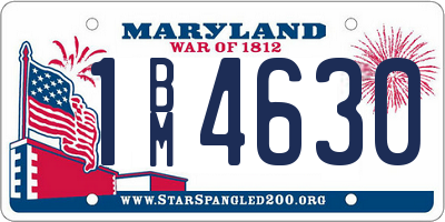 MD license plate 1BM4630