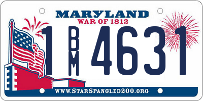MD license plate 1BM4631